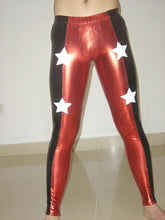 Load image into Gallery viewer, Custom Flames Latex Rubber Youth Wrestling Singlet Clothes Pants For Men H027