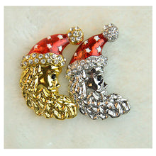 Load image into Gallery viewer, Unisex Brooch Christmas Hat Shape with Hat Rhinestone Decoration Brooch for Topic Party