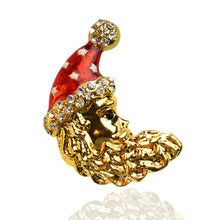 Load image into Gallery viewer, Unisex Brooch Christmas Hat Shape with Hat Rhinestone Decoration Brooch for Topic Party