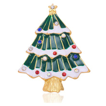 Load image into Gallery viewer, Alloy Rhinestone Auspicious Christmas Tree brooches Brooch Pin
