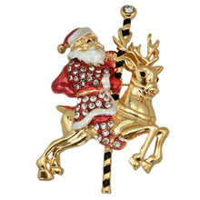Load image into Gallery viewer, Alloy Rhinestone Auspicious Santa Claus brooches Brooch Pin