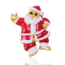 Load image into Gallery viewer, Alloy Rhinestone Auspicious Santa Claus brooches Brooch Pin