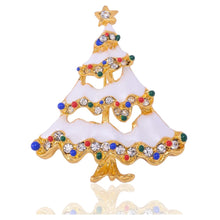 Load image into Gallery viewer, Alloy Rhinestone Auspicious Christmas Tree brooches Brooch Pin