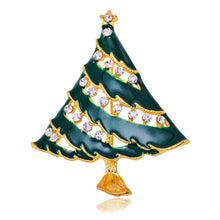 Load image into Gallery viewer, Alloy Rhinestone Auspicious Christmas Tree brooches Brooch Pin